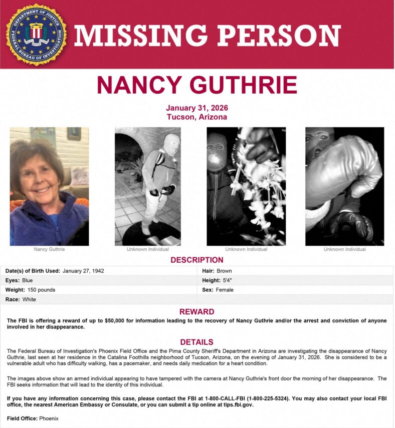 The FBI has released chilling new photos and video of the suspect in the abduction of Nancy Guthrie, marking a significant evidentiary breakthrough in the slow-moving investigation.