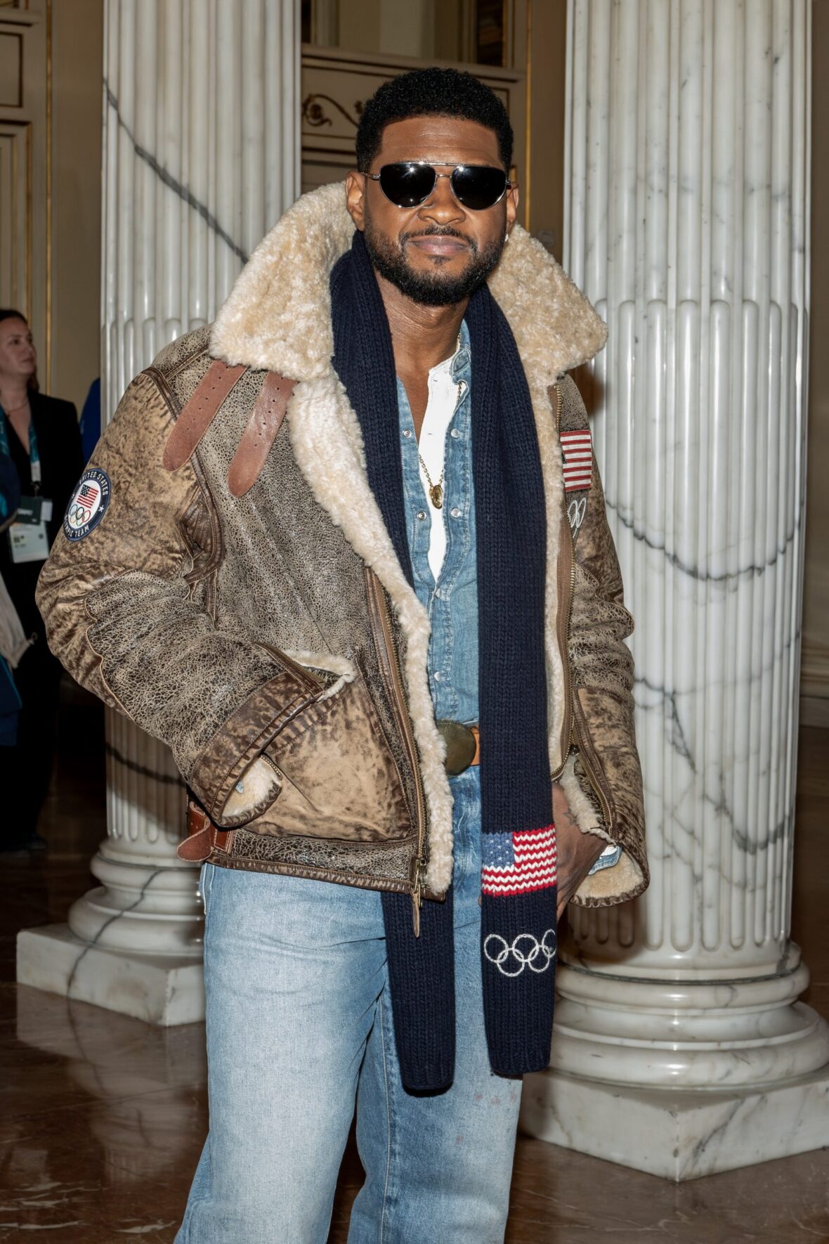 Usher on the Red Carpet Before The Opening Ceremony Of The Milan Cortina 2026 Winter Olympic Games.