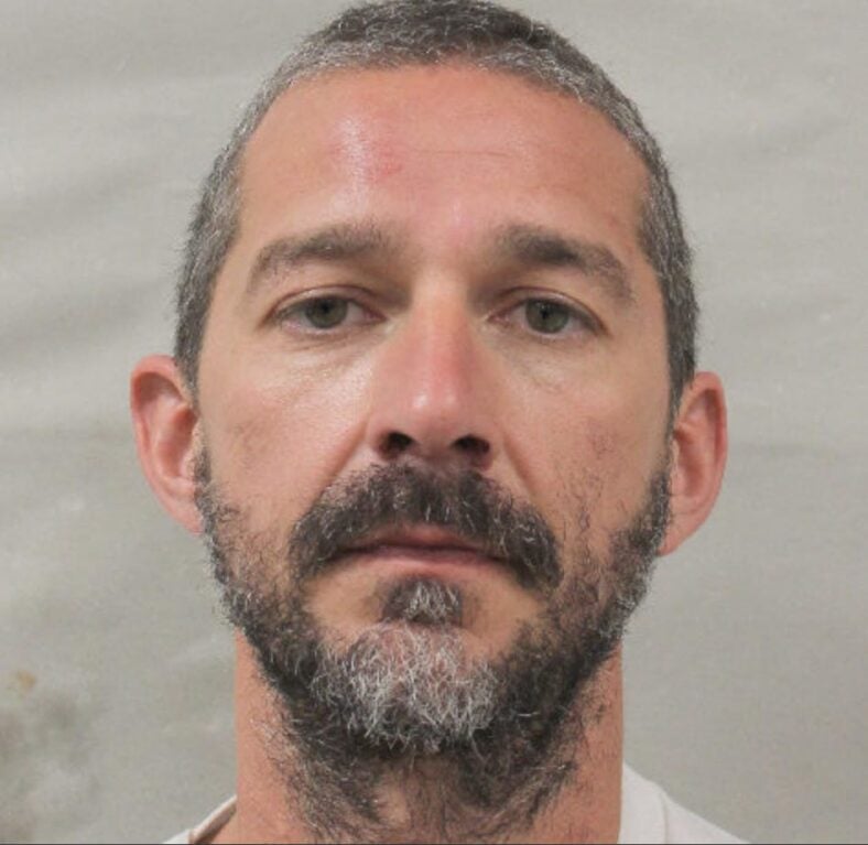 Shia LaBeouf mug shot after his arrest following a Mardi Gras bar brawl New Orleans