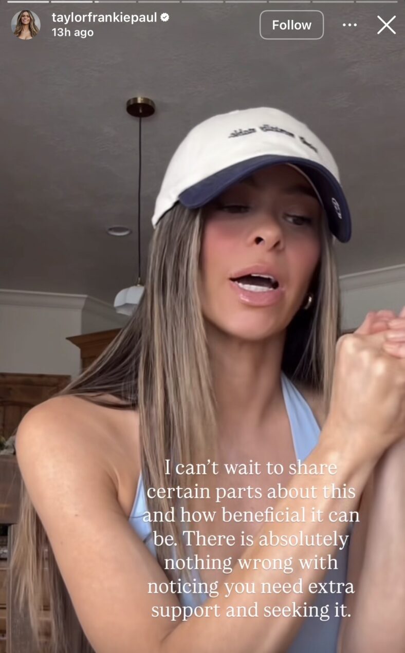 Taylor Frankie Paul Addresses Rehab Stint