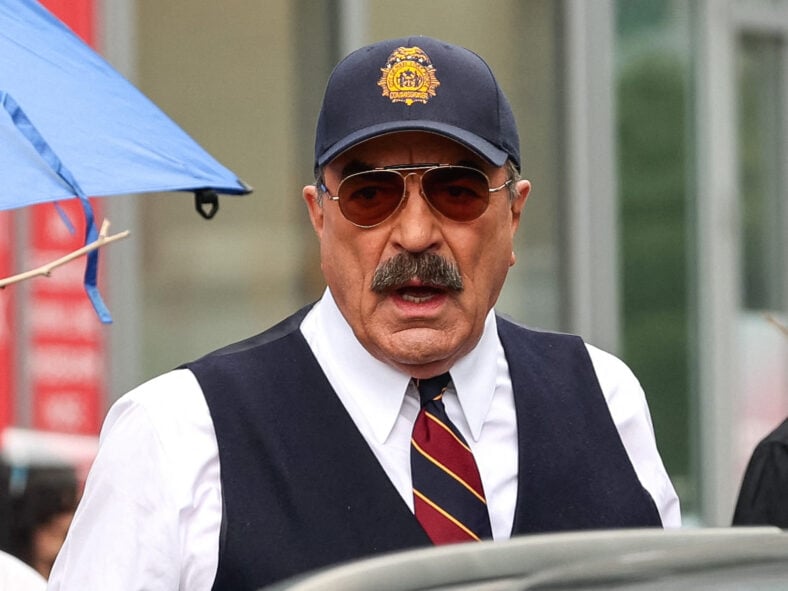 Tom Selleck at the film set