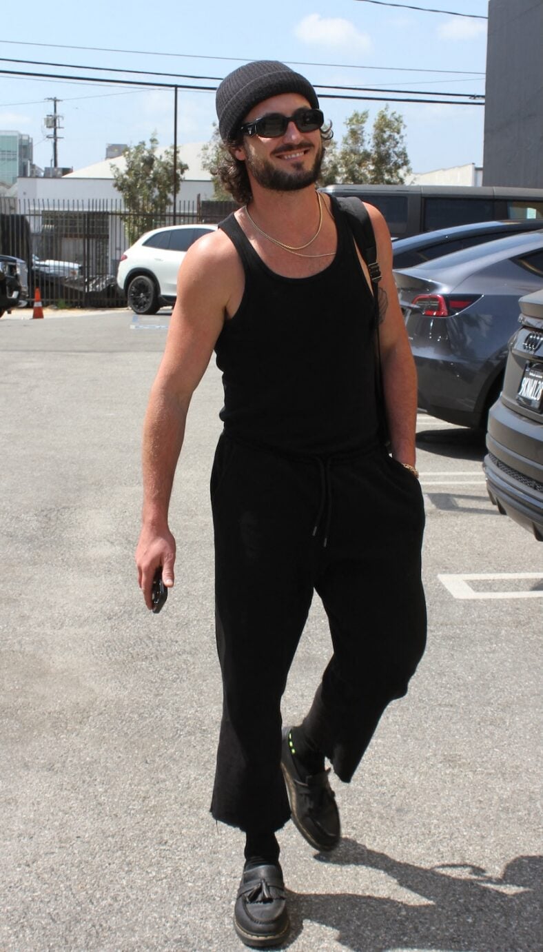 Val Chmerkovskiy is seen arriving at the 'Dancing With The Stars' rehearsals