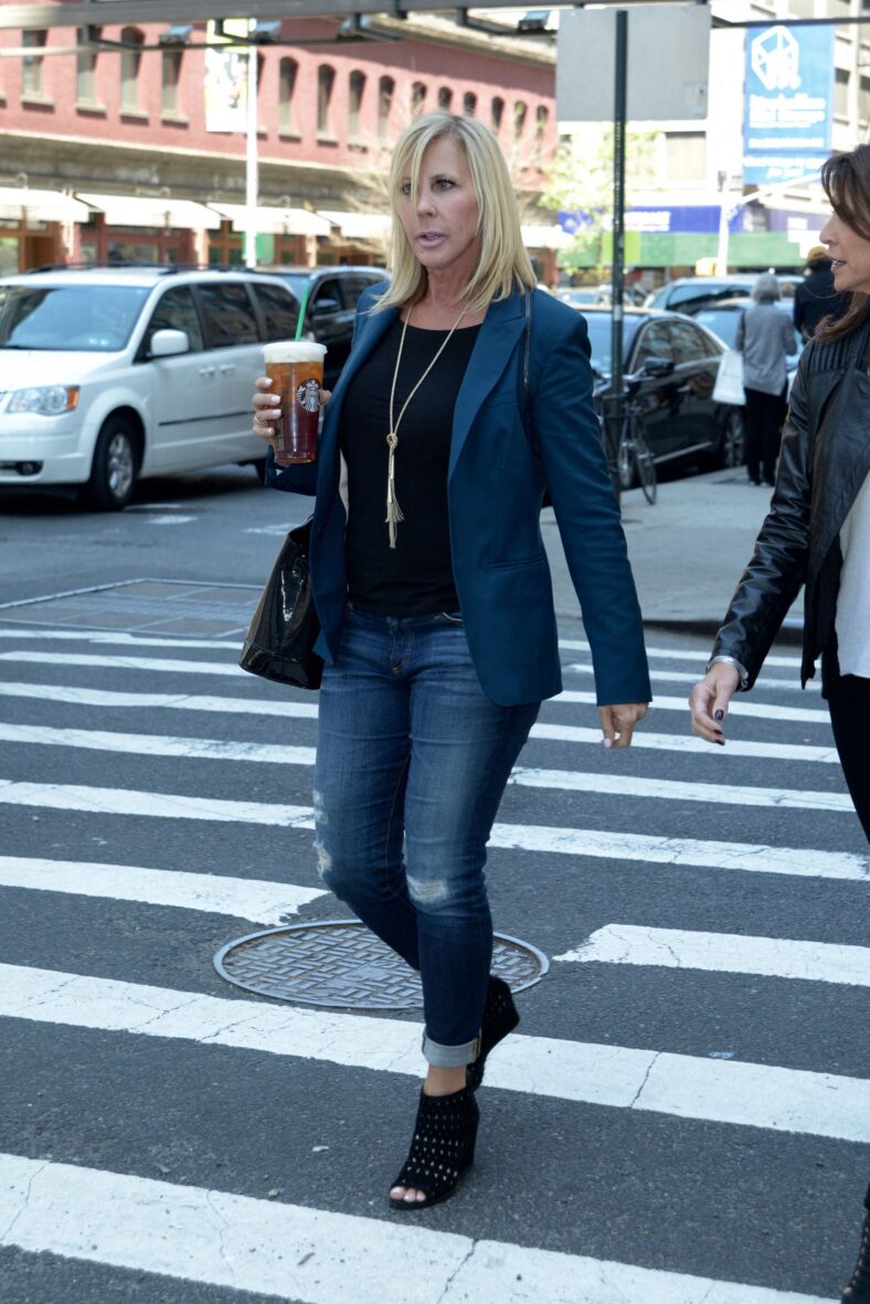 Vicki Gunvalson with USA Network stars leaving for the Upfronts