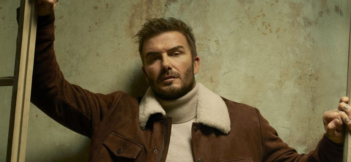 David Beckham in a modeling shoot