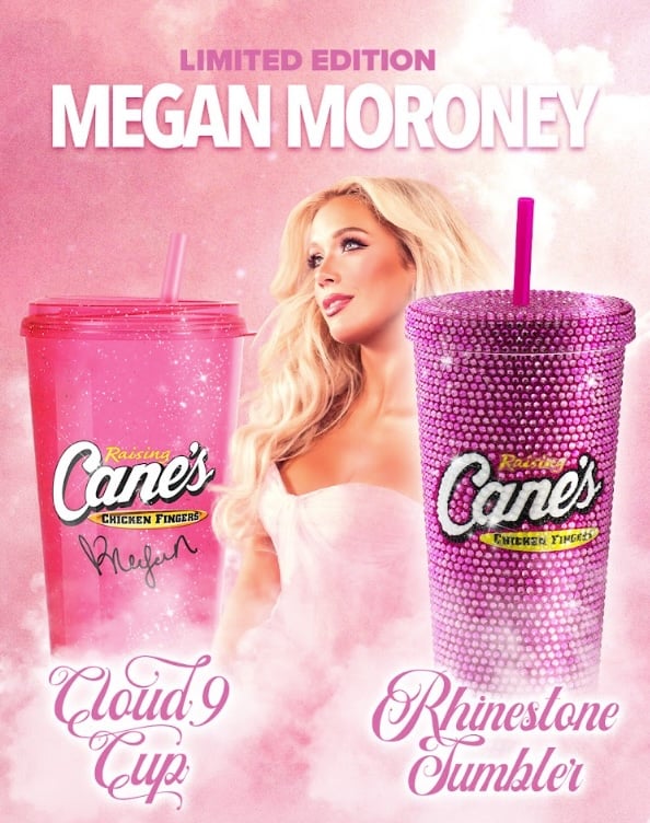 Megan Moroney Raising Cane's cup promo poster