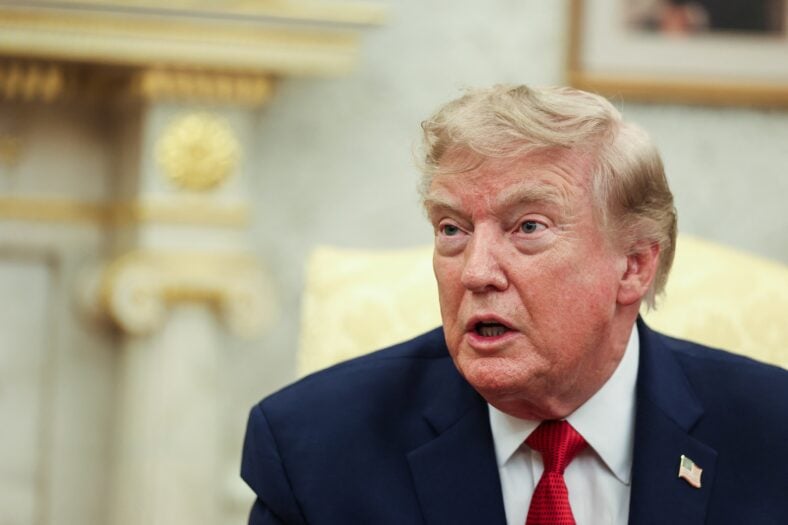 DC: President Donald Trump hosts Lifeguard Ryder Williams in the Oval Office