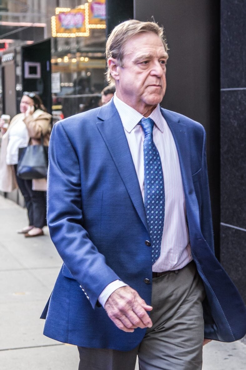 John Goodman leaves Good Morning America.