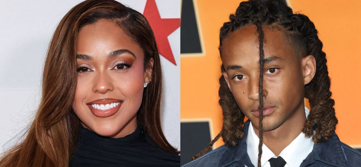 A photo collage of Jordyn Woods and Jaden Smith