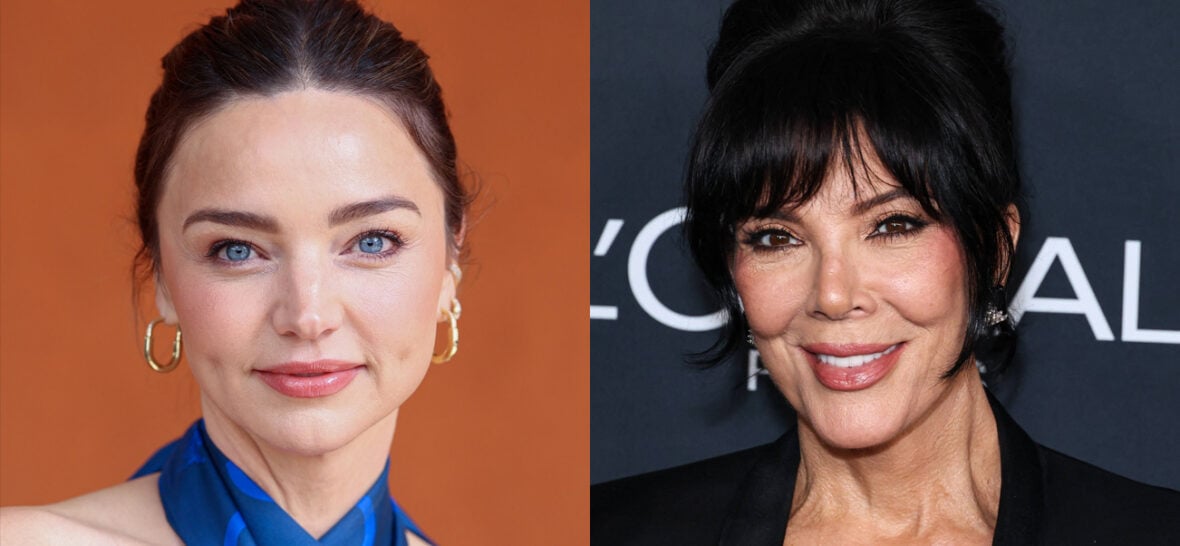 A photo collage of Miranda Kerr and Kris Jenner