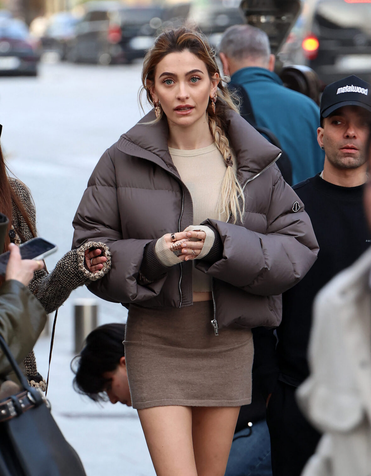Paris Jackson strolling in Paris during the Fashion Week