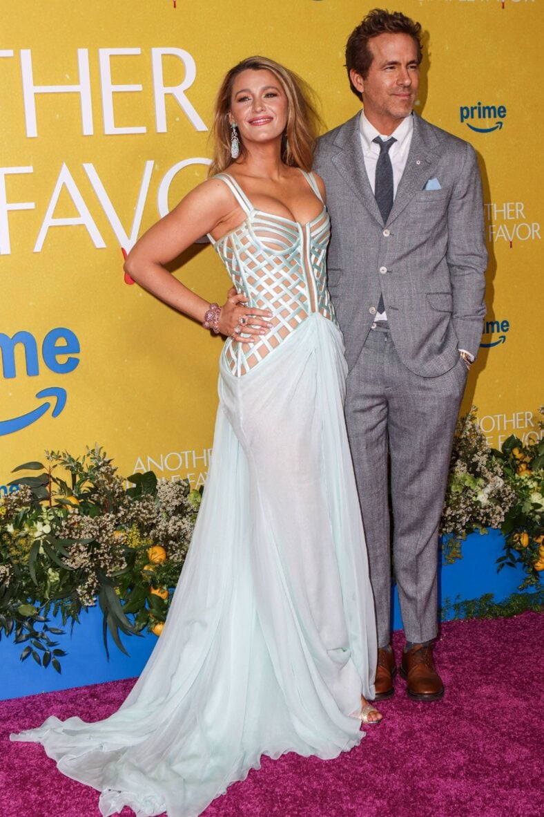 Blake Lively and husband Ryan Reynolds arrive at the New York Screening Of Amazon Prime Video's 'Another Simple Favor'