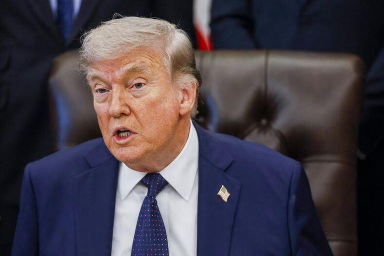 US President Donald Trump speaks during a Health Care Affordability event
