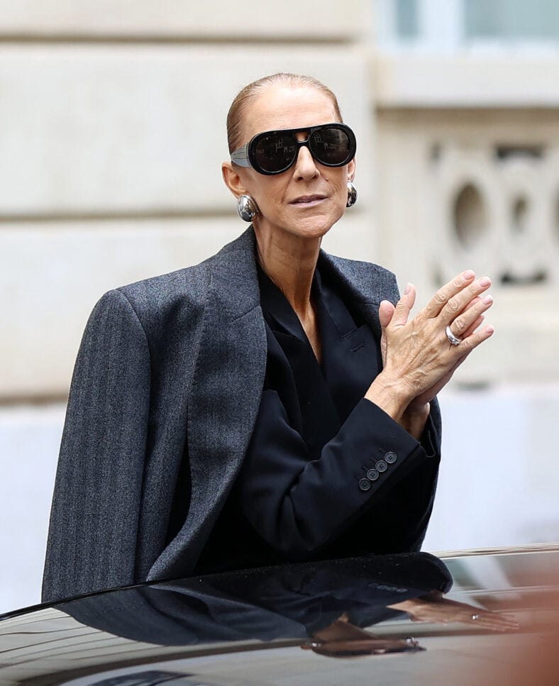 Céline Dion leaves her apartment in Paris for her show at the Plenitude Arena