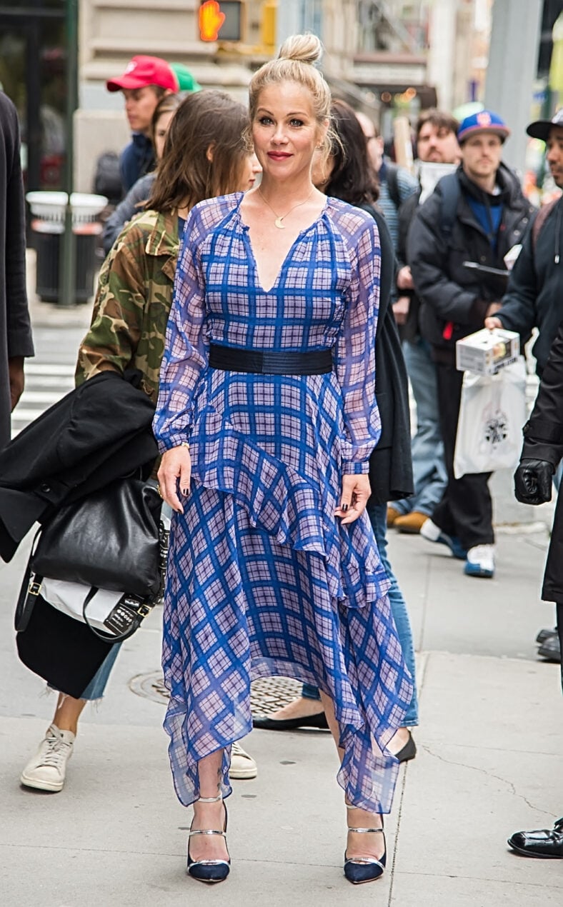 Christina Applegate is seen arriving to AOL Build Series at Build Studio in New York City