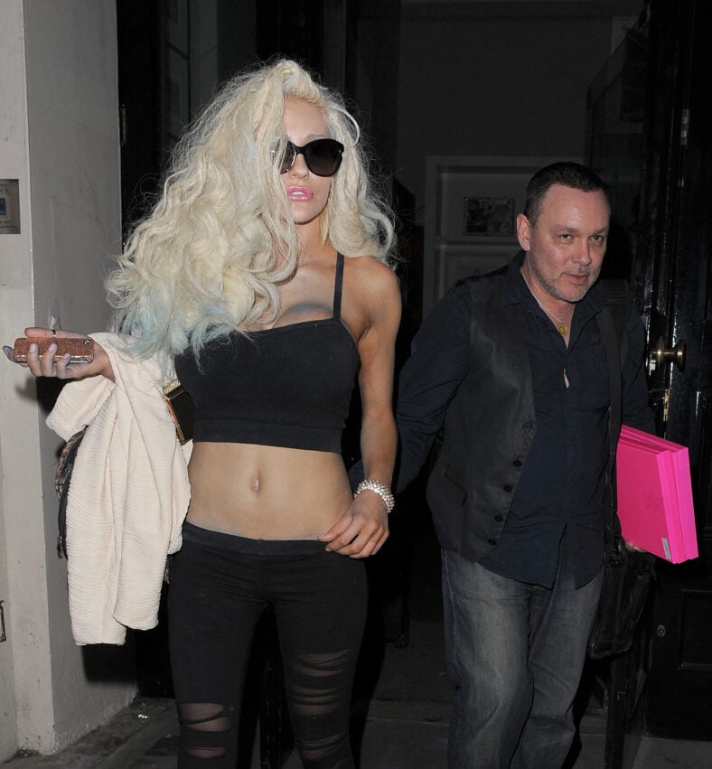 Courtney Stodden and Doug Hutchison leaves a studio in Belgravia, after a 14 hour photoshoot