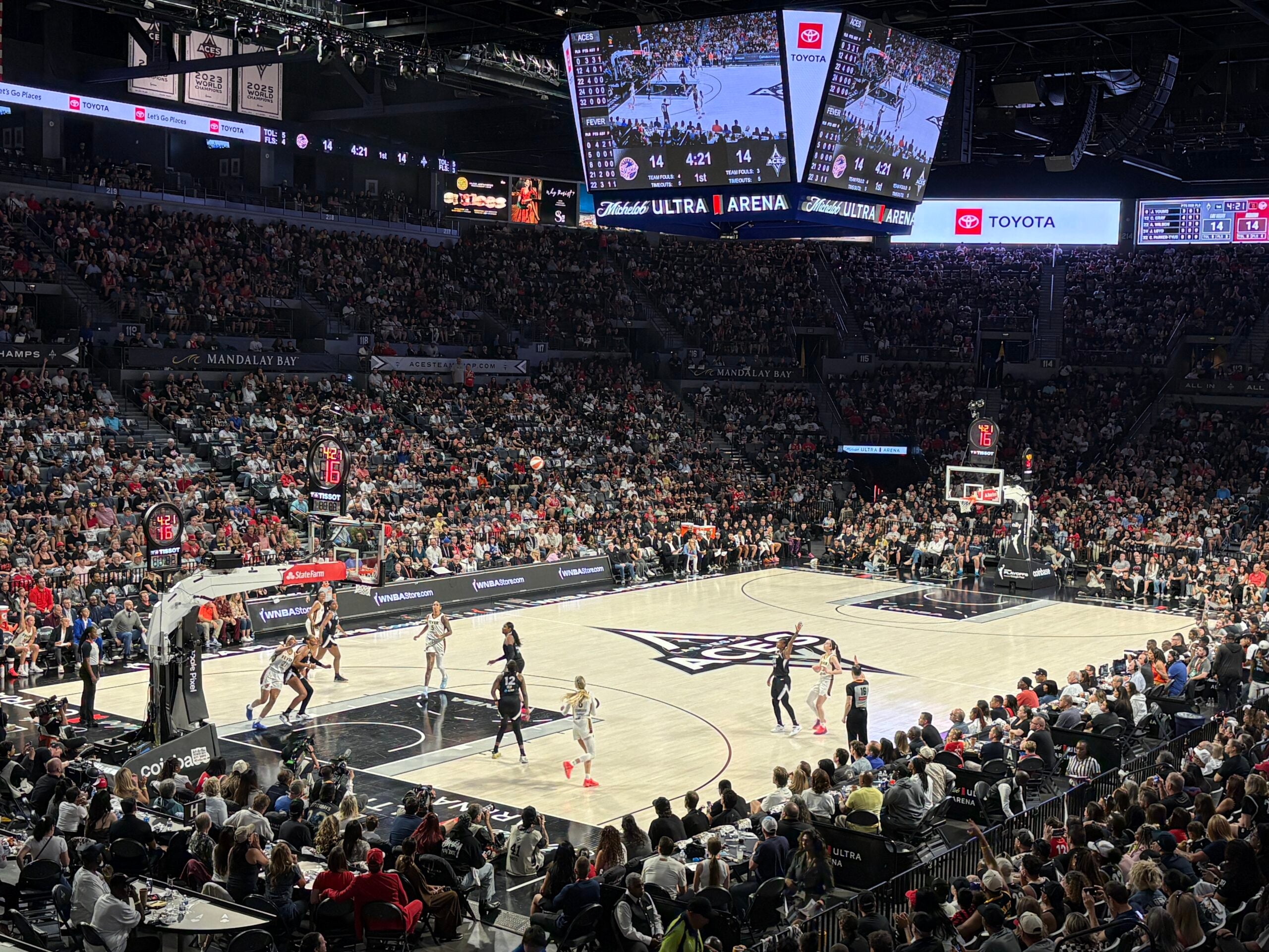 Blue Man Group Adds To The Excitement As Aces Beat Fever In Playoff Opener