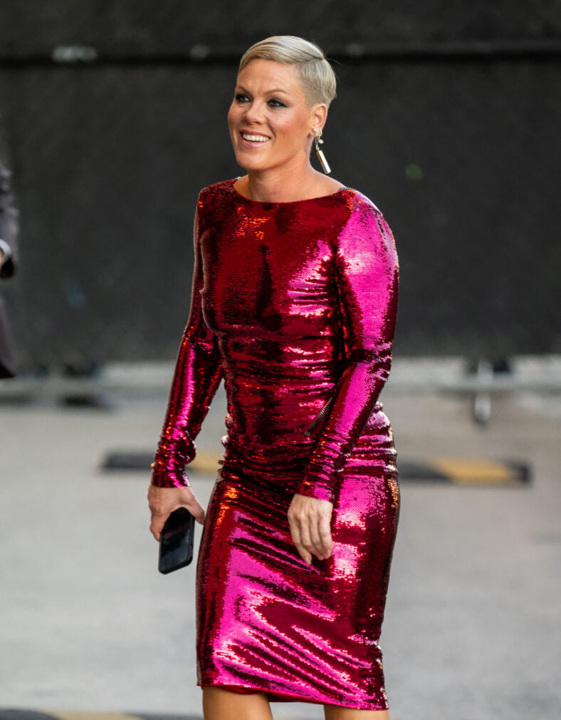 Pink at “Kimmel”