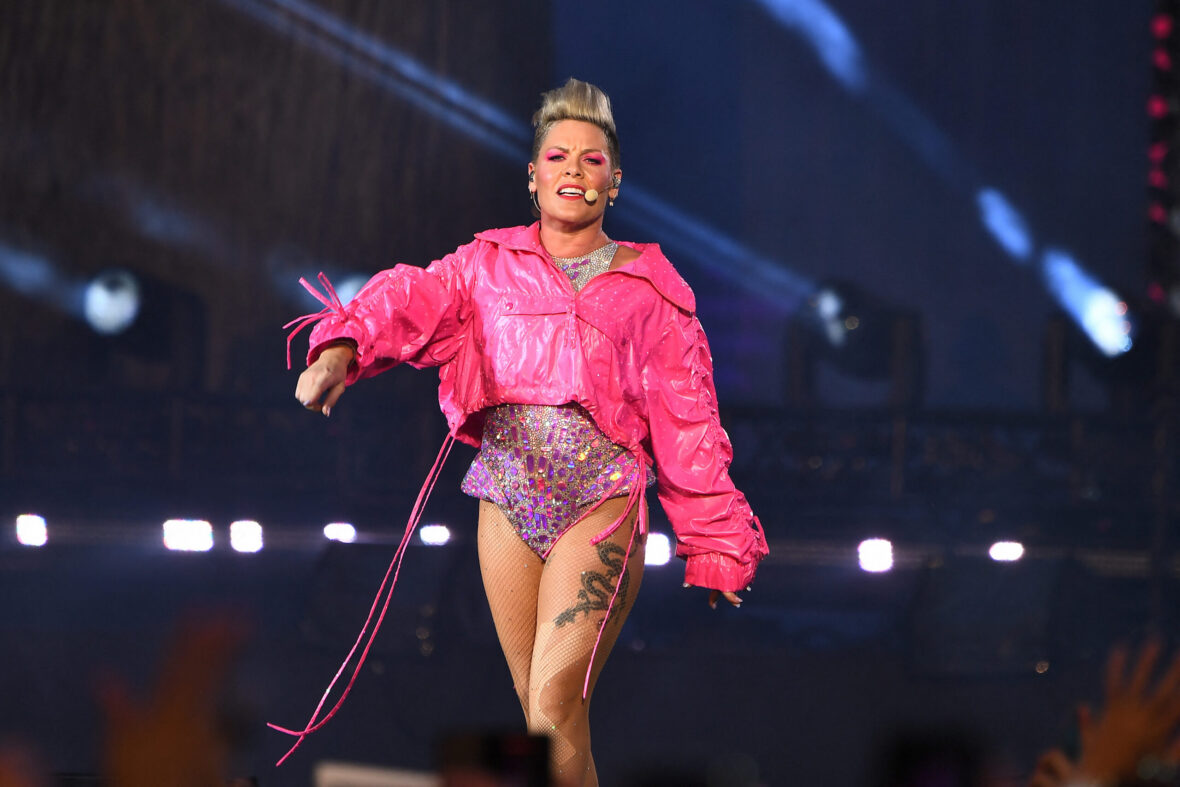 P!nk performing at British Summertime