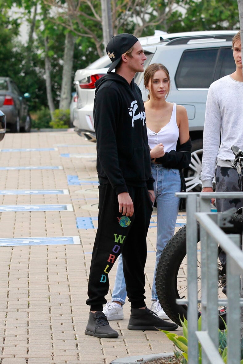 Presley Gerber takes his new girlfriend Cameron Rorrison shopping at Maxfield