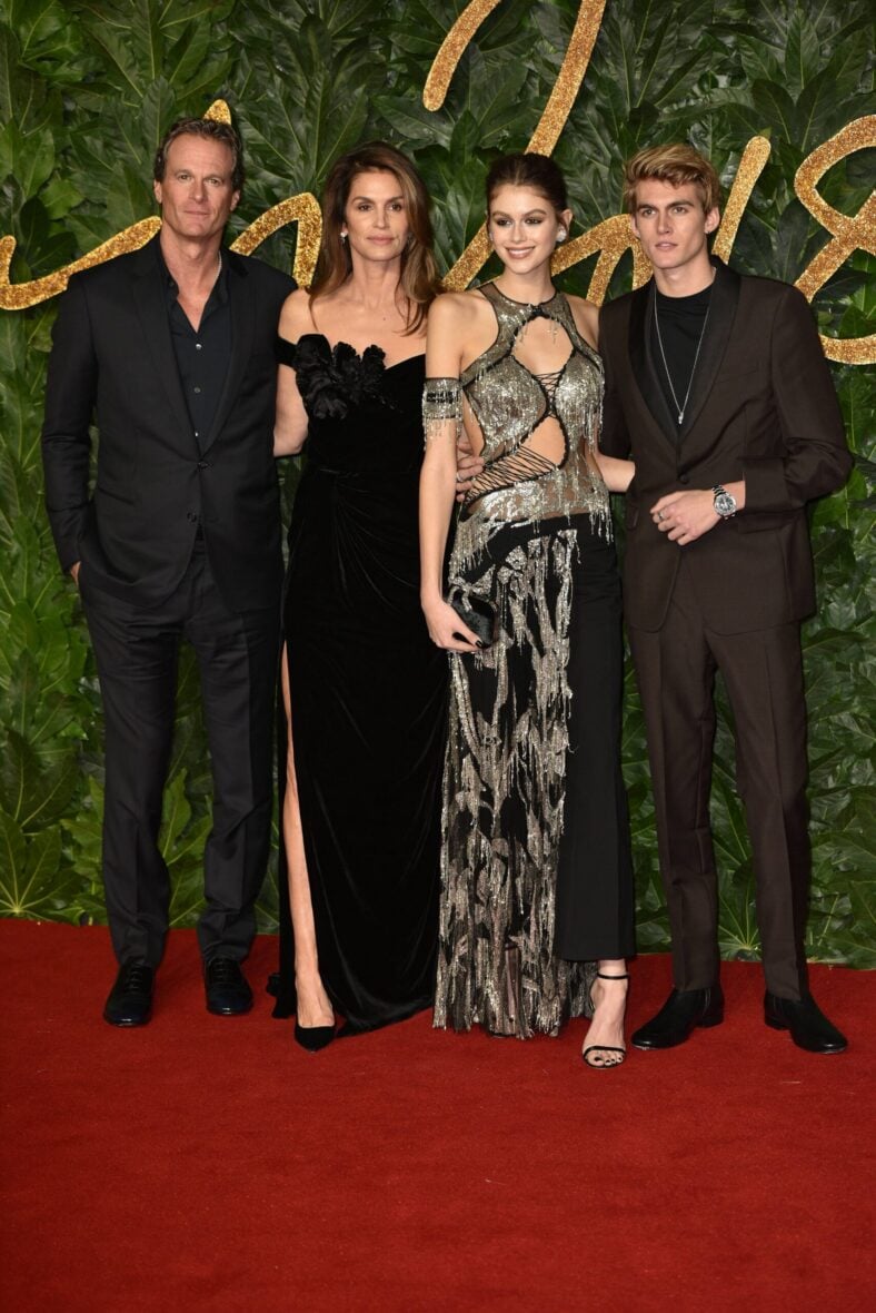 Rande Gerber, Cindy Crawford, Kaia Gerber and Presley Gerber