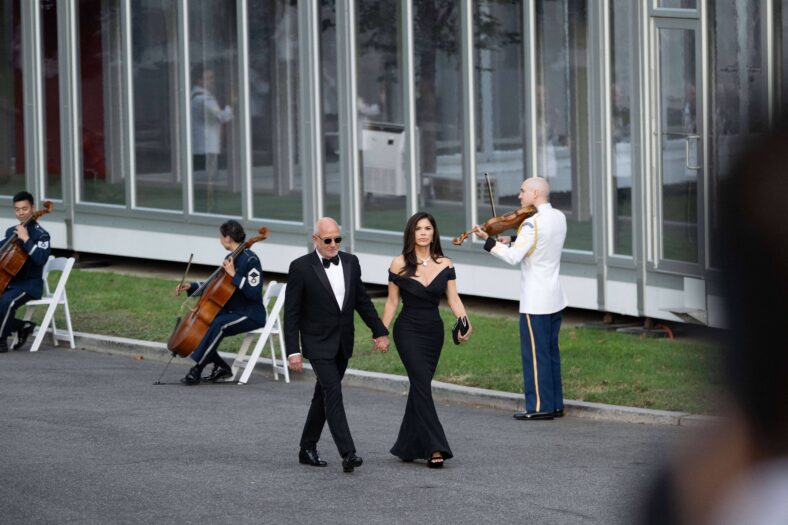 Lauren Sanchez and Jeff Bezos at the 2026 Xi Jinping State Visit