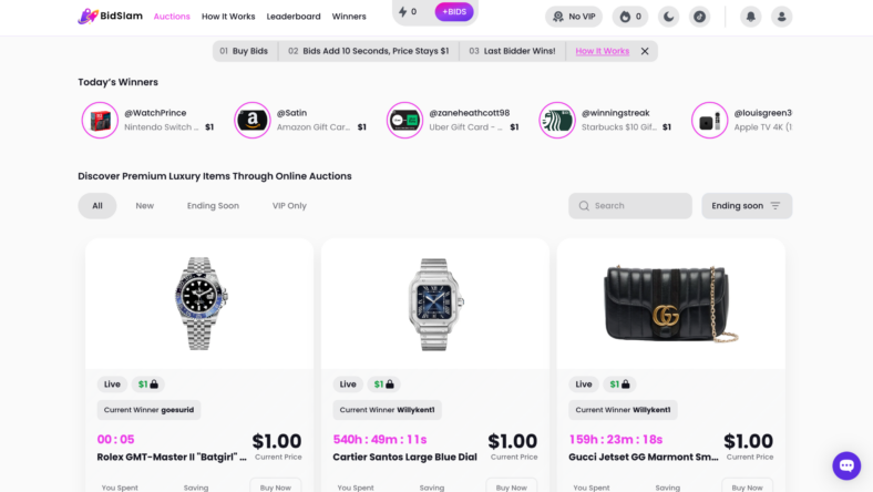 Inside BidSlam, the App Where Every Bid Costs a Buck and the Clock Never Stops
