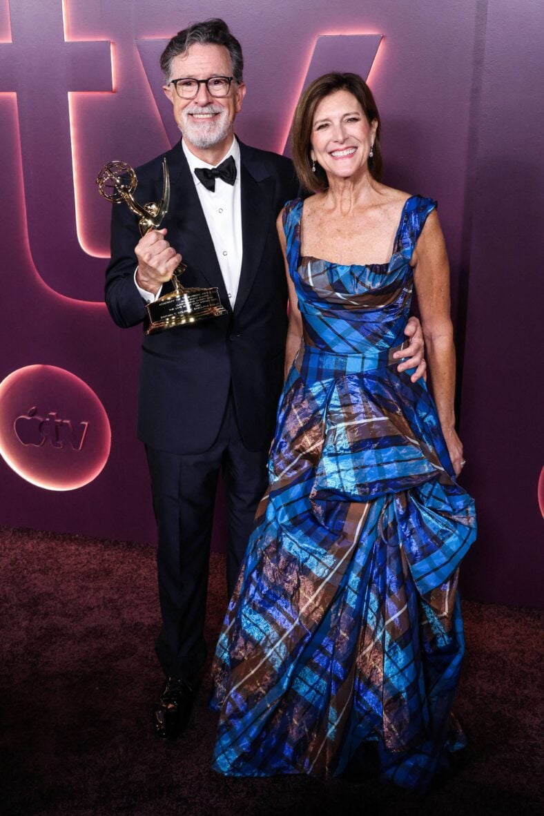 Stephen Colbert and his wife, Evelyn Colbert on Emmys night