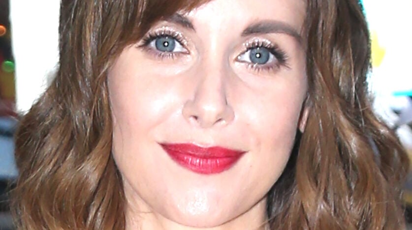 Alison Brie Smiling In Plunging Red Bikini ‘Should Be In The New Baywatch’