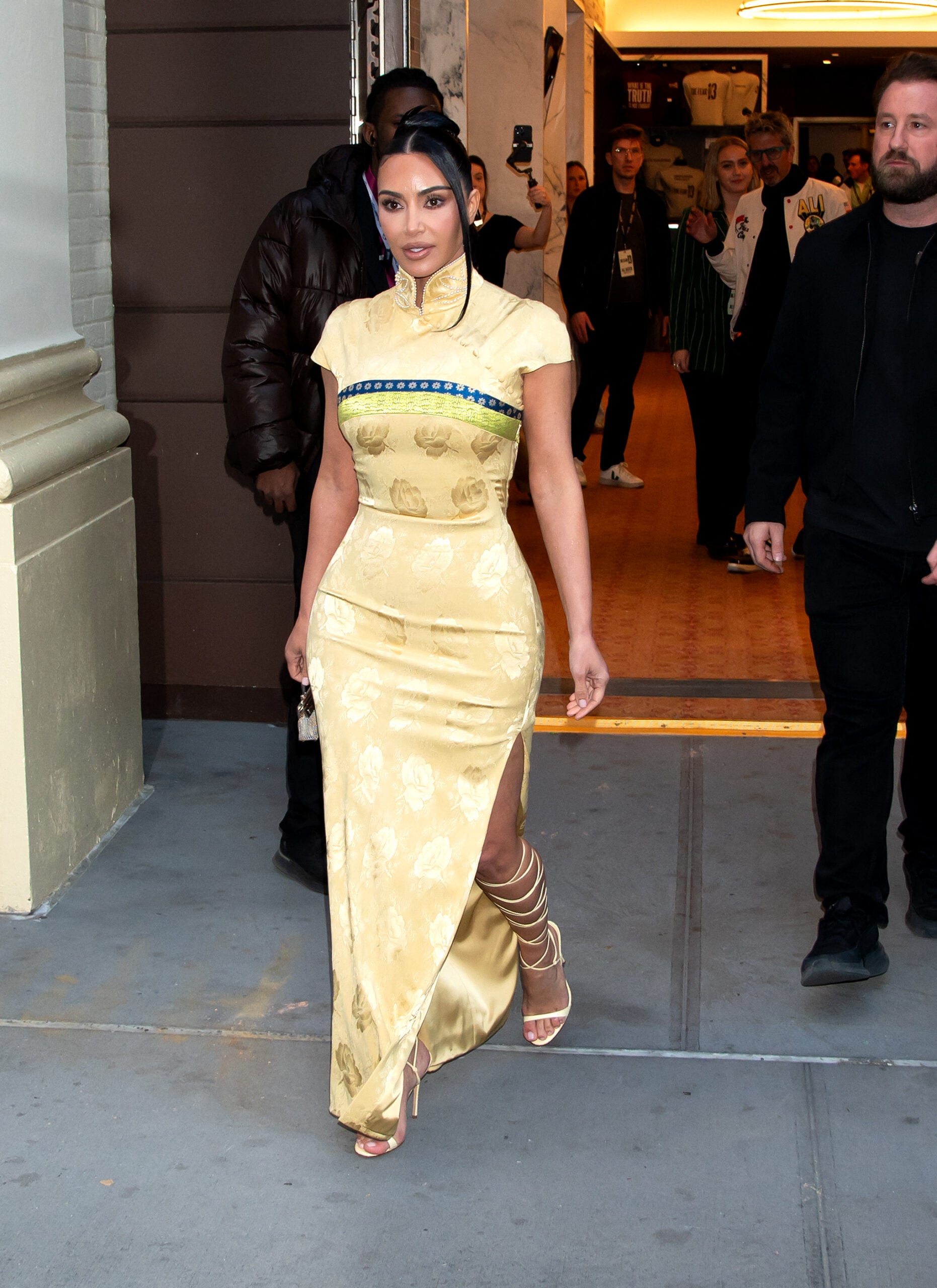 Kim Kardashian’s Ripped Corset Dress Barely Contains Her Curves