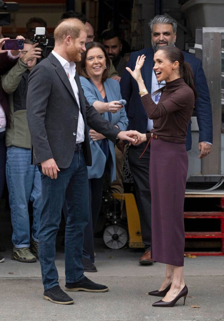 Meghan and Harry appeared to have taken off from when they left, in their first public appearance together since they have returned to the UK