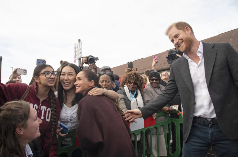 Meghan and Harry appeared to have taken off from when they left, in their first public appearance together since they have returned to the UK