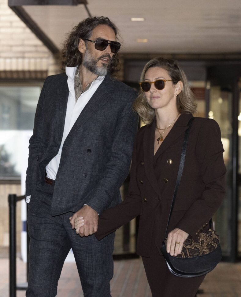 Russell Brand arrives at Southwark crown court